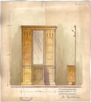 Rosenbauer, Gregor; Frankfurt; Studienarbeiten - Flurgarderobe (Ansicht, Teilansicht)