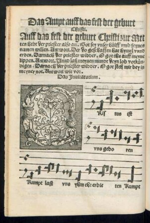 Das Ampt auff das fest der geburt Christi.