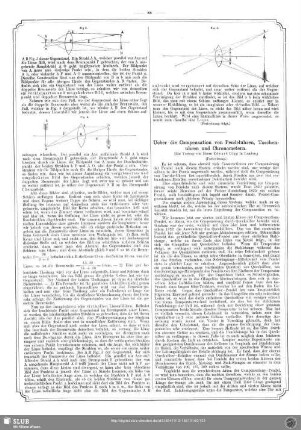 Ueber die Compensation von Pendeluhren, Taschenuhren und Chronometern (Fortsetzung)
