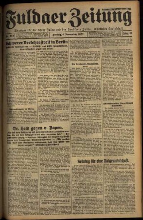 Ausgabe vom Freitag, den 04. November 1932.