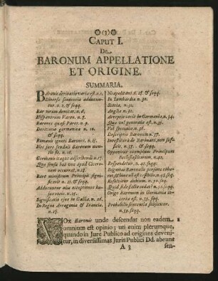 Caput I. De Baronum Appellatione Et Origine.