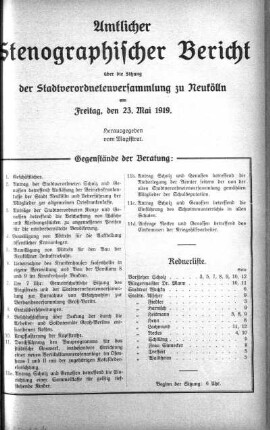 23. Mai 1919