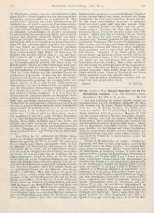108-110 [Rezension] Görigk, Emil, Johannes Bugenhagen und die Protestantisierung Pommerns