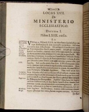 Locus XVII. De Ministerio Ecclesiastico.