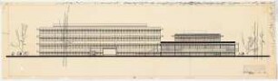 Chemische Institute der Universität Köln: Süd-Ost Ansicht, 1:100