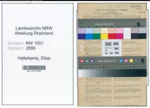 Entnazifizierung Elisa Haferkamp, geb. 22.12.1897 (Bueroangest.)