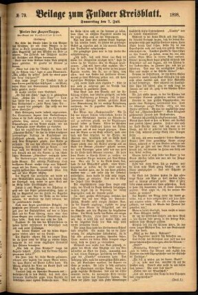 Zweite Ausgabe vom Donnerstag, den 07. Juli 1898.