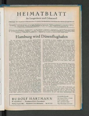 Hamburg wird Düsenflughafen