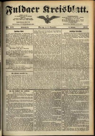 Ausgabe vom Montag, den 06. Dezember 1909.