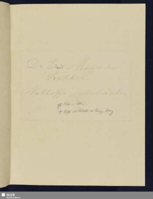 Nr. 46-62. Meyen, Eduard