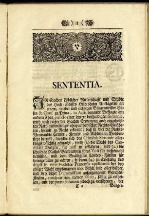 Sententia.