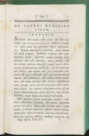De Veteri Medicina Liber