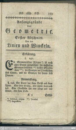 Anfangsgründe der Geometrie