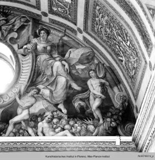 Innendekoration : Personifikationen der Justitia und der Prudentia