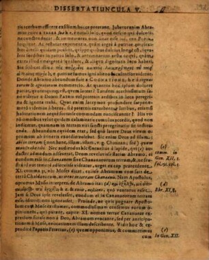 Dissertatiuncula IV. De Abrahamo, Ac De Ejus Fortuna I.