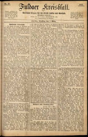 Ausgabe vom Dienstag, den 07. März 1882.