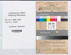 Entnazifizierung Heinrich Lennertz, geb. 08.11.1902 (Sparkassenangest.)