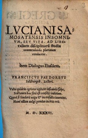 Luciani insomnium