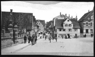Waiblingen. Postplatz mit Langestraße