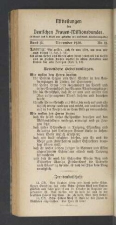 Nr. 11. November 1920