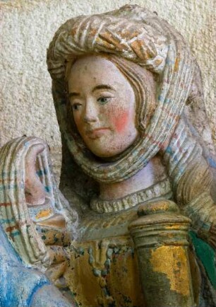 Frankreich. Bretagne. Finistere. Locronan. Eglise Saint Ronan. 15 Jahrhundert. Kreuzabnahme. 16 Jahrhundert. Detail. Sainte Madeleine