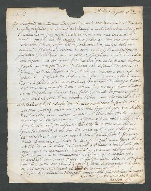 [Brief von Joseph-Gérard Barbou an François-Joseph Terrasse Desbillons]