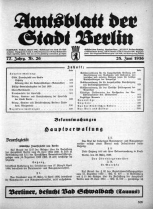 1936,26: Nr. 26, 28. Juni 1936