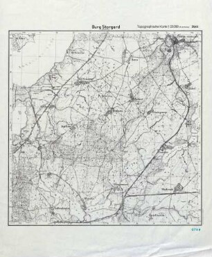 2545 Burg Stargard, Topographische Karte 1:25000 (4 cm - Karte)