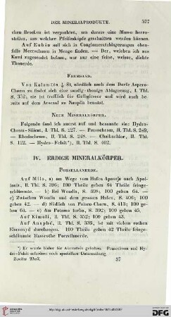 IV: Erdige Mineralkörper