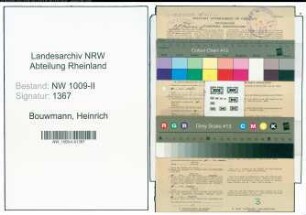 Entnazifizierung Heinrich Bouwmann , geb. 14.04.1892 (Landwirt)