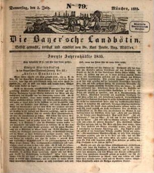Bayerische Landbötin. 1835, 2