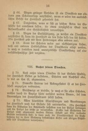 VIII. Außer seinen Diensten
