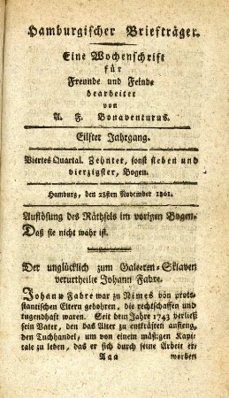 Zehnter, sonst sieben und vierzigster, Bogen