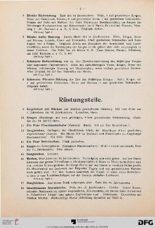 Rüstungsteile (Nr. 9-27)