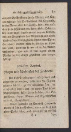 Zwölftes Kapitel. Nutzen und Wichtigkeit des Zeichnens