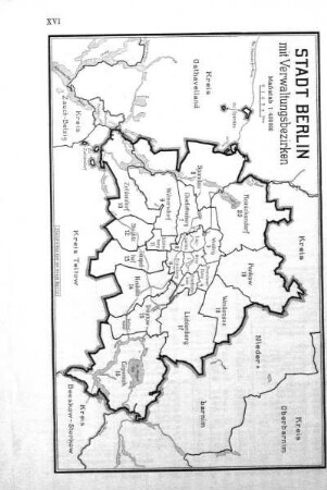 Karte: Stadt Berlin mit Verwaltungsbezirken