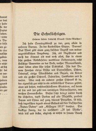 87-90, Die Sehnsüchtigen