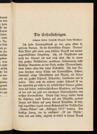 87-90, Die Sehnsüchtigen