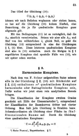 § 3. Harmonische Komplexe