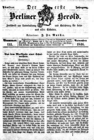 Nummer 133, November 1846