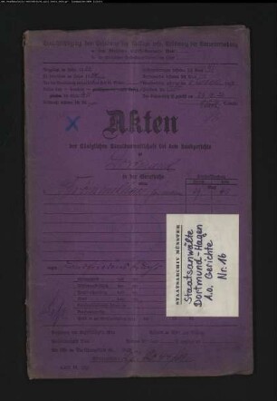 Angeklagter: Brömmelhaus, Hermann: Landfriedensbruch (Plünderungen usw. in Hamm am 3.- 4.7.1919)