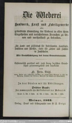 3: Der kommerzielle Geschäftsbetrieb der Weberei