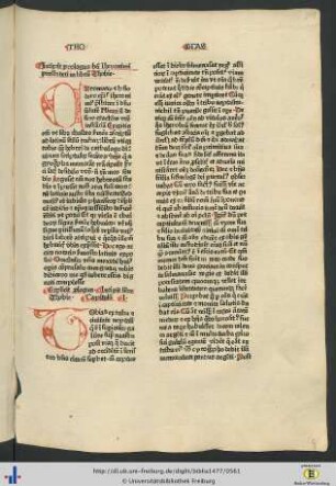 Prologus beati Iheronimi presbiteri in librum Thobie