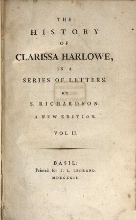 The history of Clarissa Harlowe : in a series of letters, 2