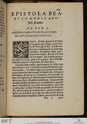 Epistola Beati Ioannis Apostoli secunda