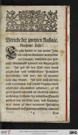 Vorrede der zweyten Auflage