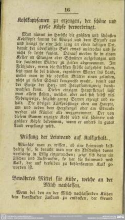 Bewährtes Mittel für Kühe, welche an der Milch nachlassen