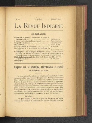 2e Année. Nr. 15, Juillet 1907.