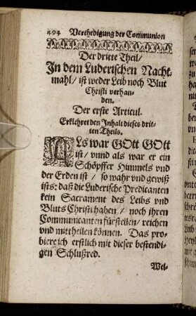 Der erste Articul. - Der fünffte Articul.