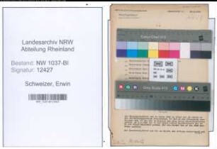 Entnazifizierung Erwin Schweizer , geb. 11.12.1912 ()